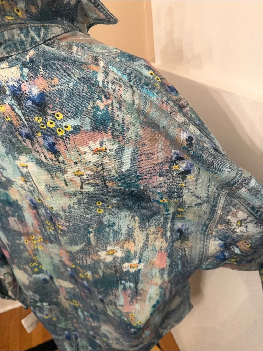 Free People We The Free Madison City Illusions Denim Jacket Small NWT - Picture 10 of 12